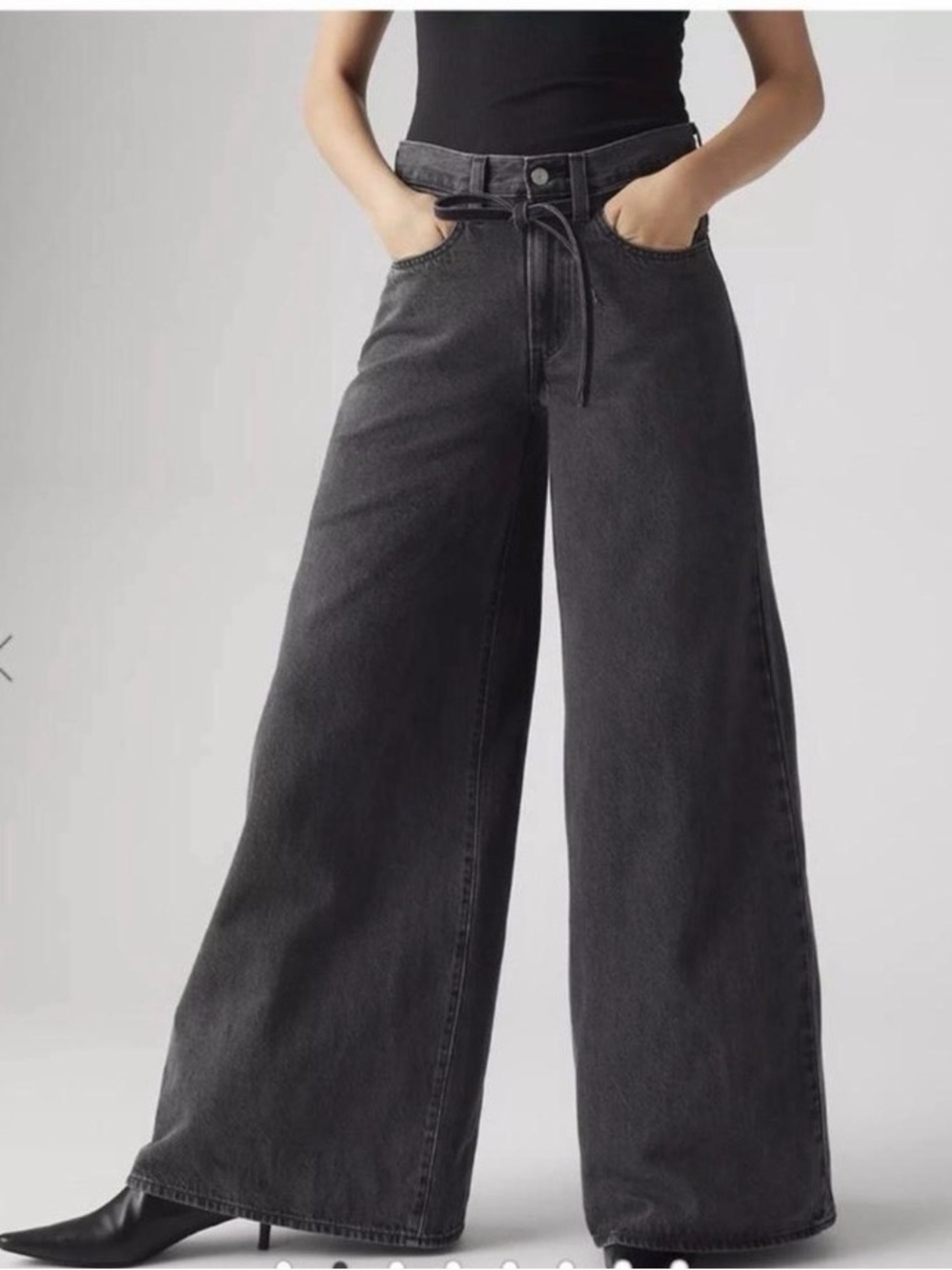 Levi's Charcoal Women’s XL Super Wide Leg Jeans size 31. Y2K NWOT - Picture 2 of 7